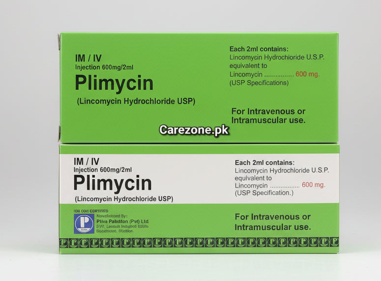 Plimycin (Lincomycin 600mg – 2ml Vial) I.M/I.V Injection | Pliva Pharmaceutical | Lincomycin Price in Pakistan