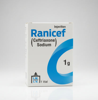 Ranicef 1g Injection I.V (Ceftriaxone Sodium) 1 Vial – Oxidil alternative/Ranicef 1g Injection in Pakistan