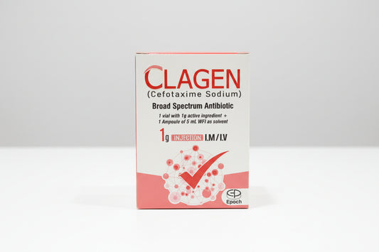 Clagen 1g Injection – Cefotaxime 1g IV/IM | 1 Vial Price in Pakistan