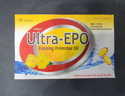 Ultra-EPO 500mg Softgel Capsules – Evening Primrose Oil | 20 Softgels - Ultra-Evening Primrose Oil 500mg Price in Pakistan