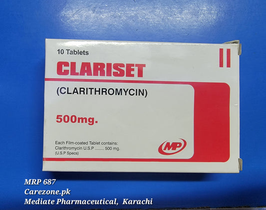 Clariset 500mg Tablets – Clarithromycin Antibiotic – 10 Tablets – Clariset 500mg Price in Pakistan