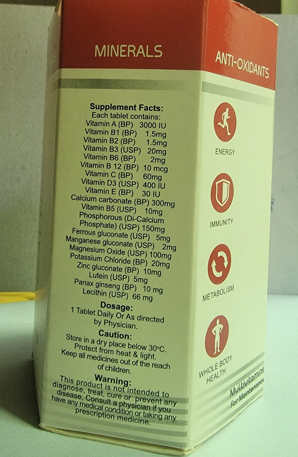 Healthmate Tablets – Antioxidant, Multivitamin & Mineral Supplement | 30 Tablets | All in one solution