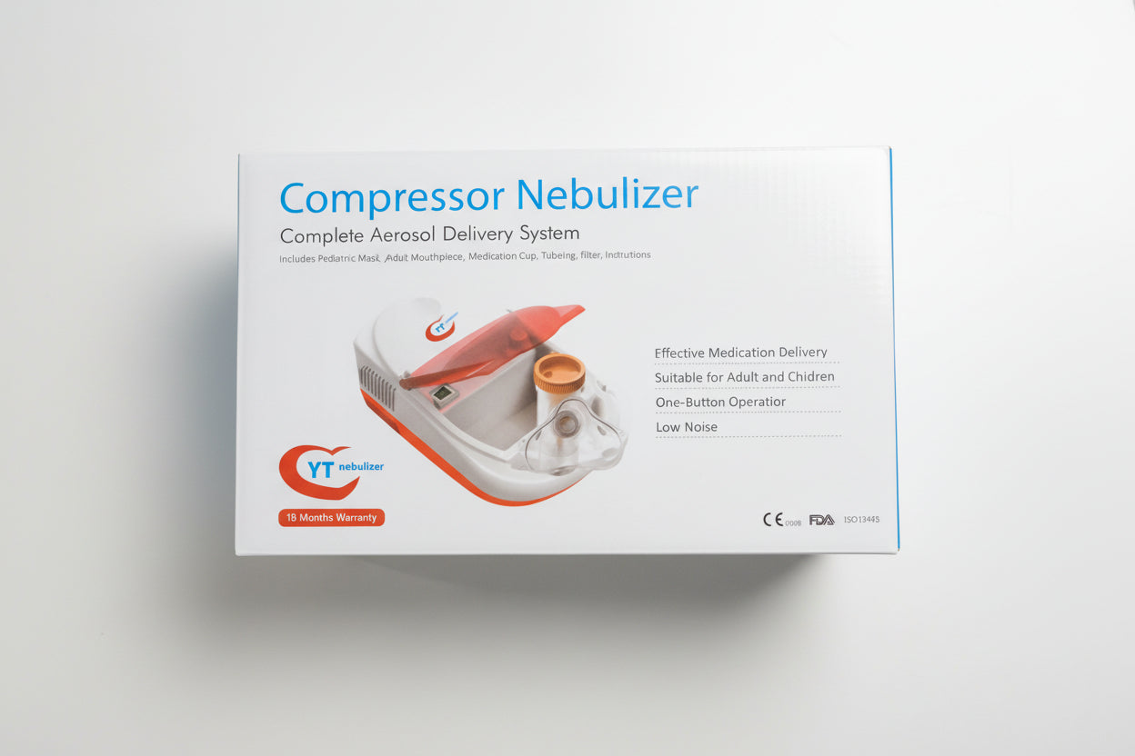 YT Compressor Nebulizer – Complete Aerosol Delivery System (18 Months Warranty)- Affordable Nebulizer