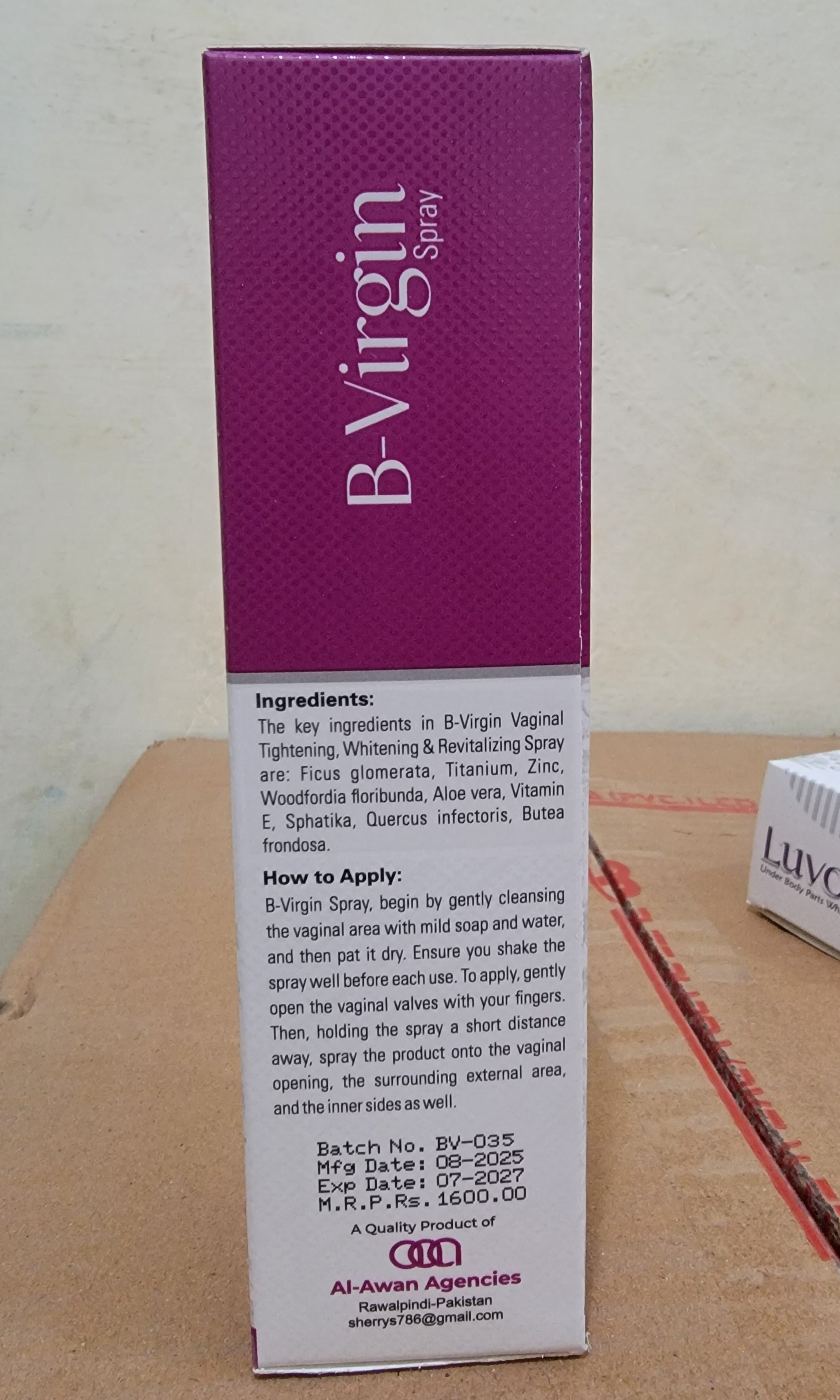 B-Virgin Spray – Vaginal Tightening & Whitening Spray – 120ml | Restores Elasticity & Freshness of Vagina