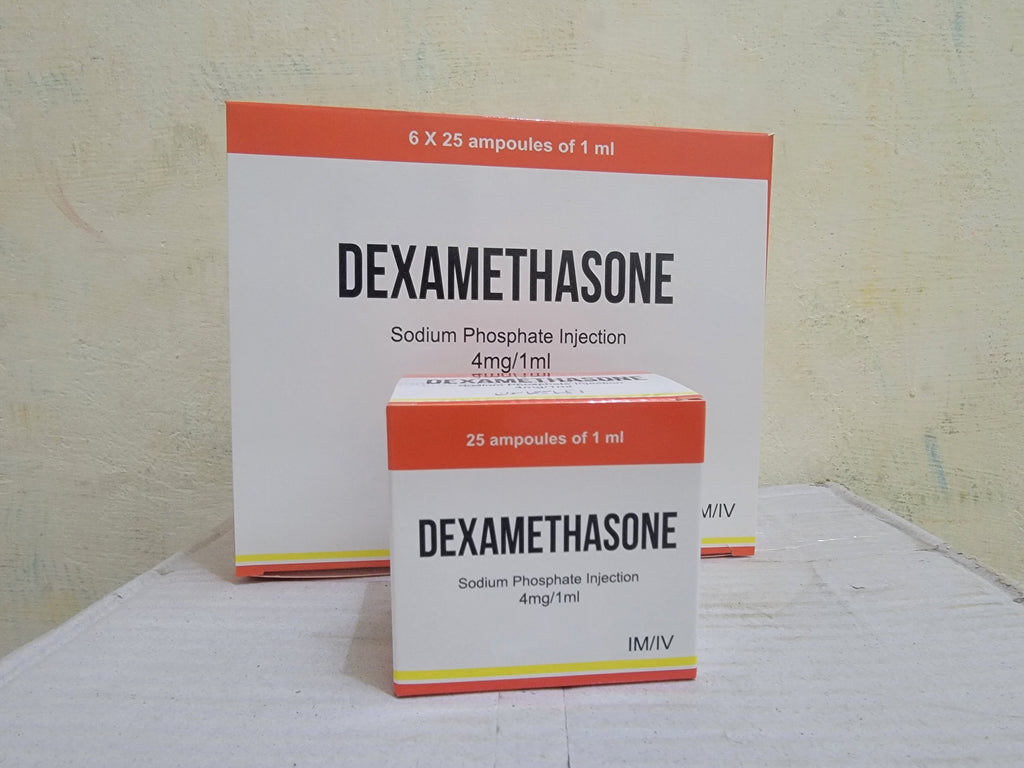 Dexamethasone China Injection – Dexamethasone Sodium Phosphate 4mg/mL | I.M./I.V. | 25 Ampoule
