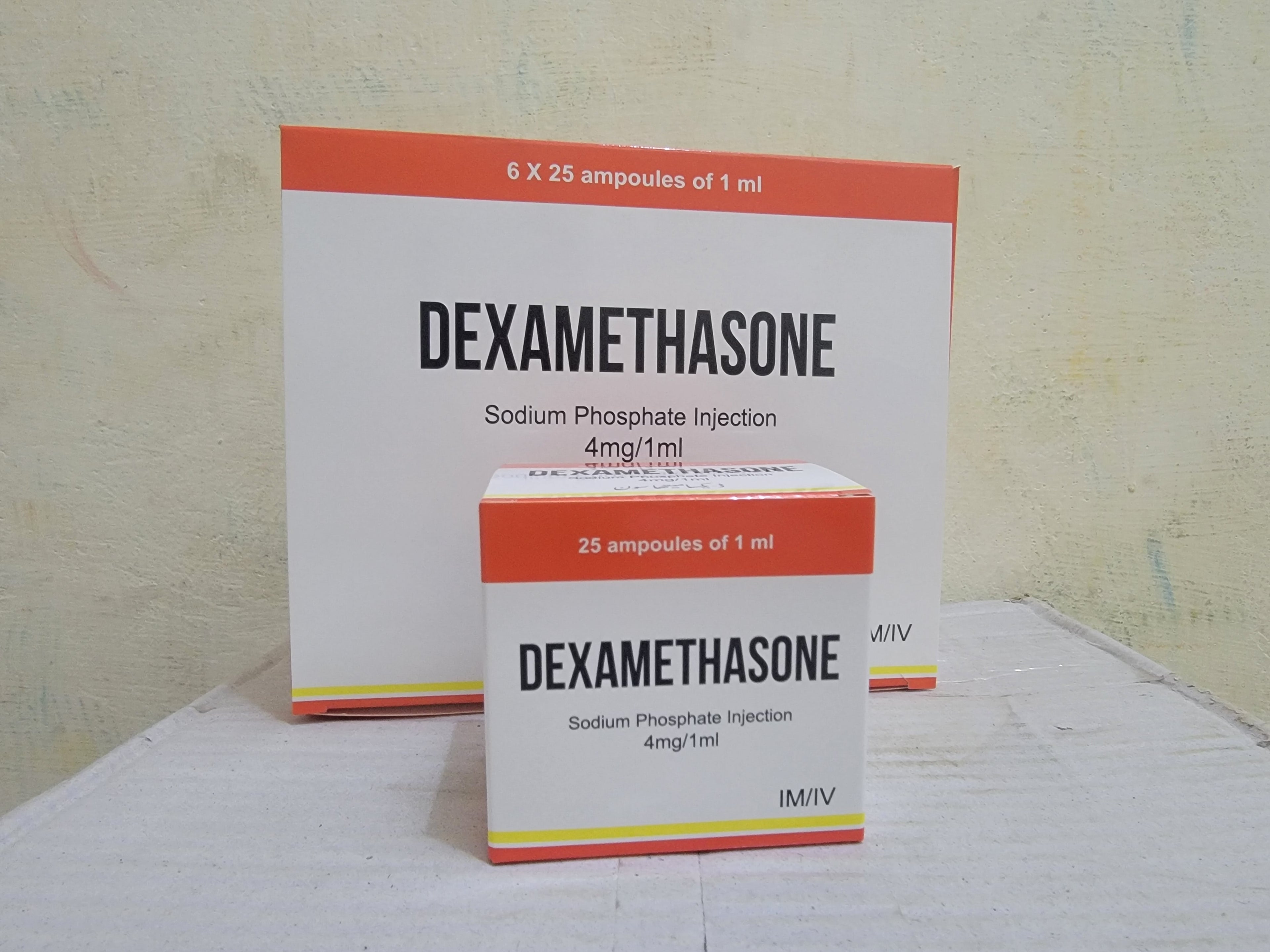 Dexamethasone China Injection – Dexamethasone Sodium Phosphate 4mg/mL | I.M./I.V. | 25 Ampoule