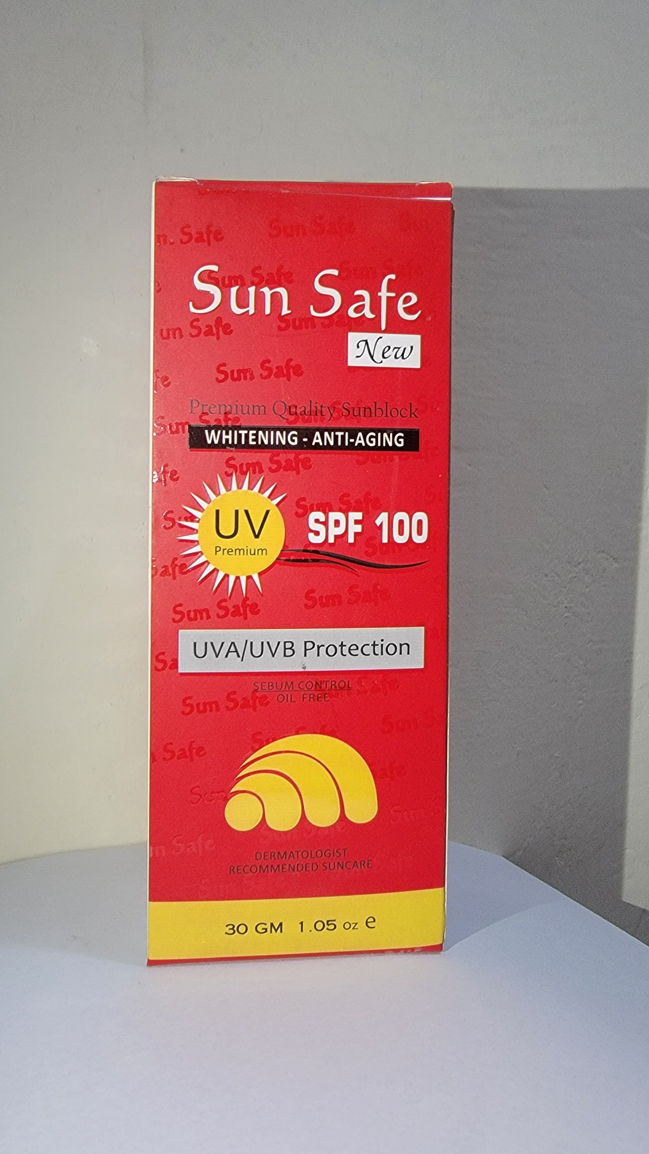 Sun Safe Sunblock SPF 100 – Whitening & Anti-Aging Sunscreen – 30g | Water Resistant and Non Greasy