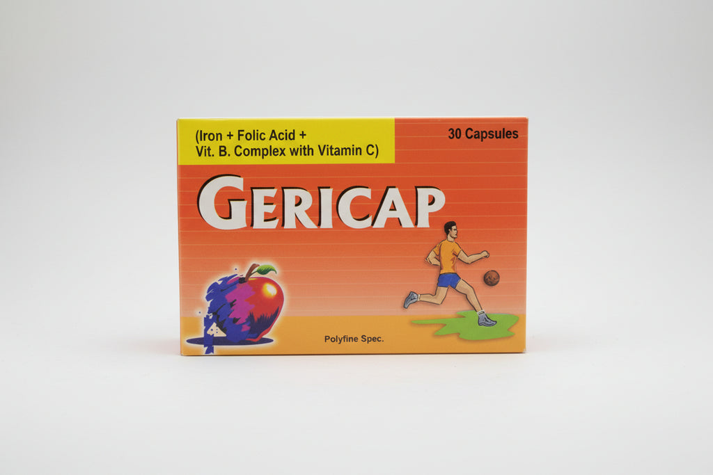 Gericap Capsules – Vitamin B-Complex capsule – 30 Capsules | Energy & Nerve Support