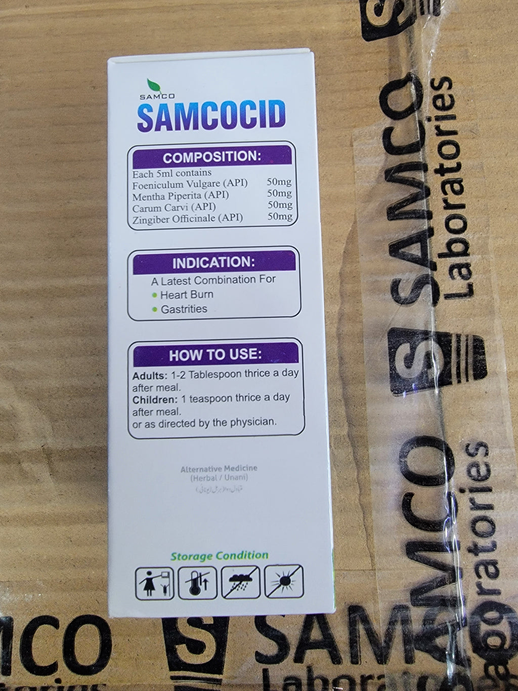 Podina Antacid Syrup 120ml – Samcocid Antacid & Mint Formula | Fast Acidity Relief - Podina Syrup Price