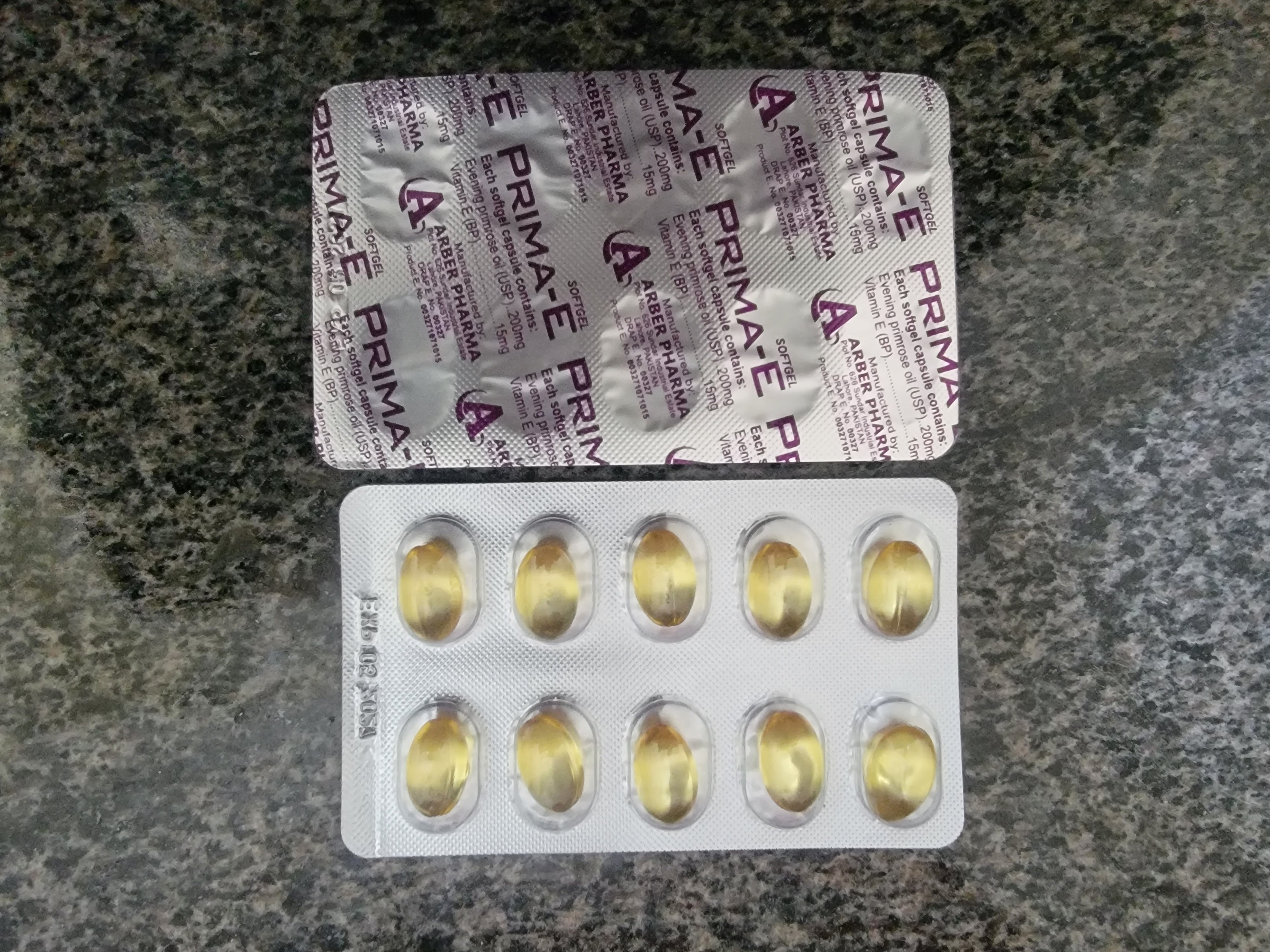 Prima-E Softgel 200mg – Evening Primrose Oil + Vitamin E Hormonal Balance & Skin Health | Efamol Alternative 20 Softgels