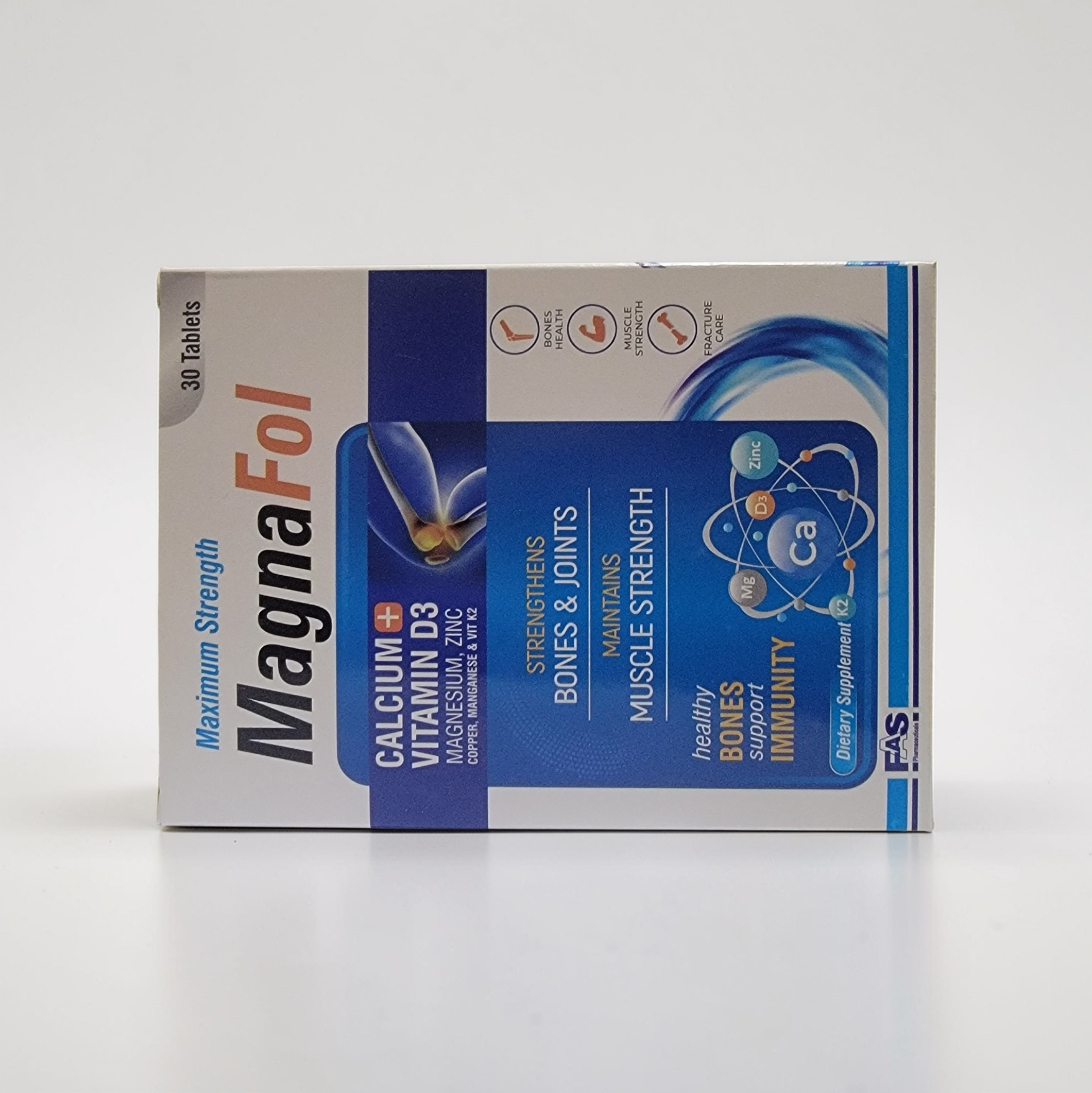 Magnafol Tablets (Calcium + Vitamins + Zinc + Magnesium) Bone & Nutritional Support | 30 tablets