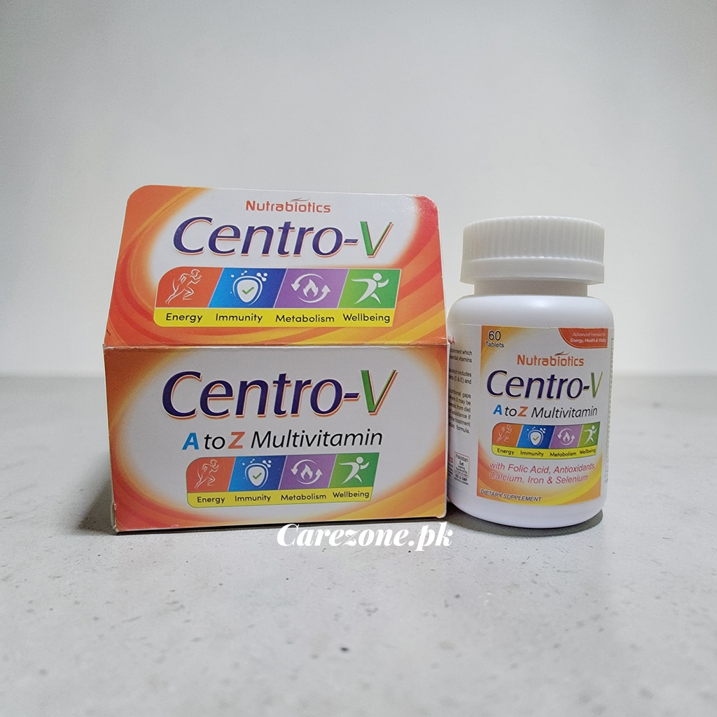 Centro-V Tablets (A–Z Multivitamin & Multimineral Supplement) - 60 Tablets- Centrum Alternative Price in Pakistan