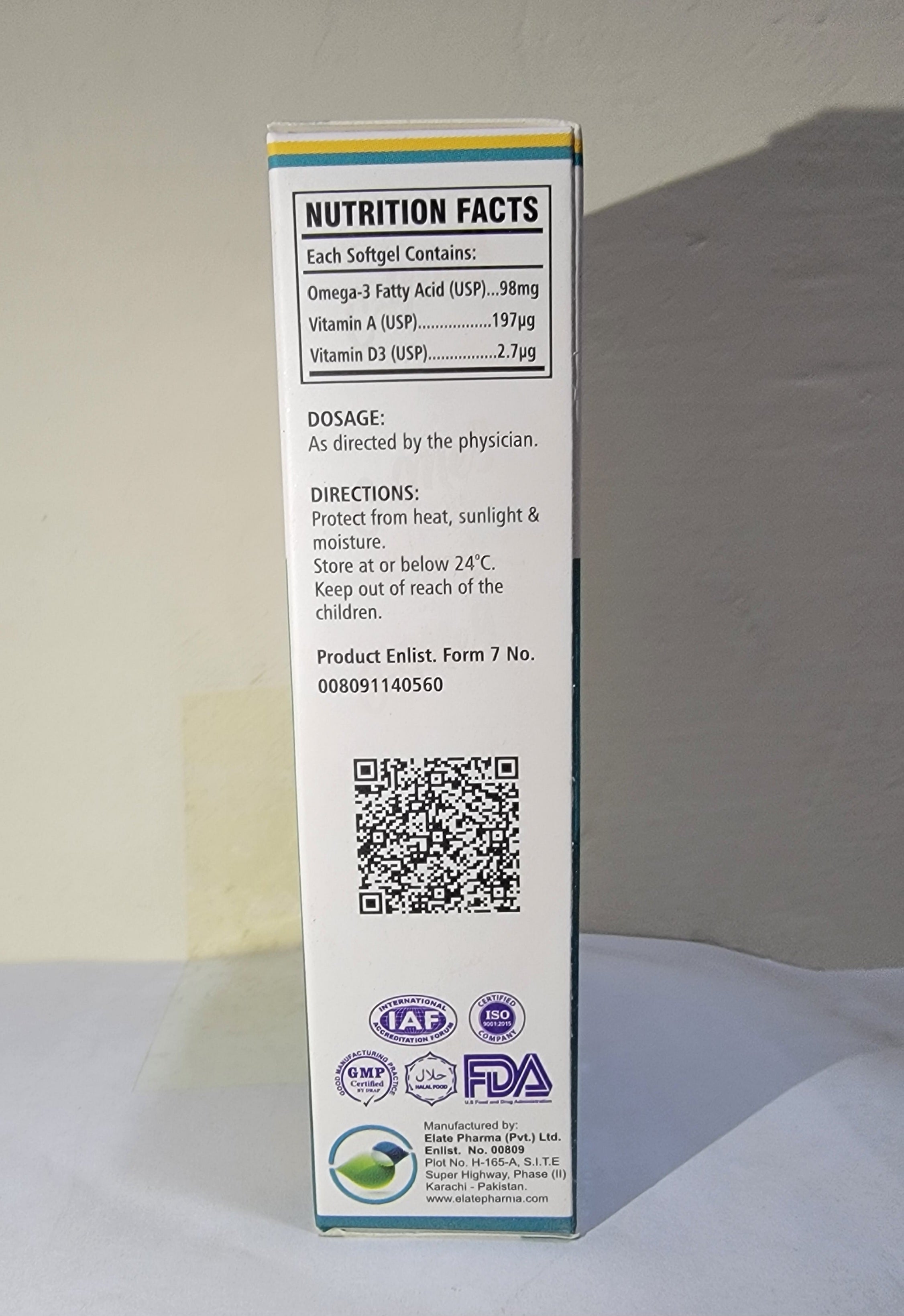 C-Meg (Omega-3) Fish Oil with Vitamin A & D - 20 Softgels