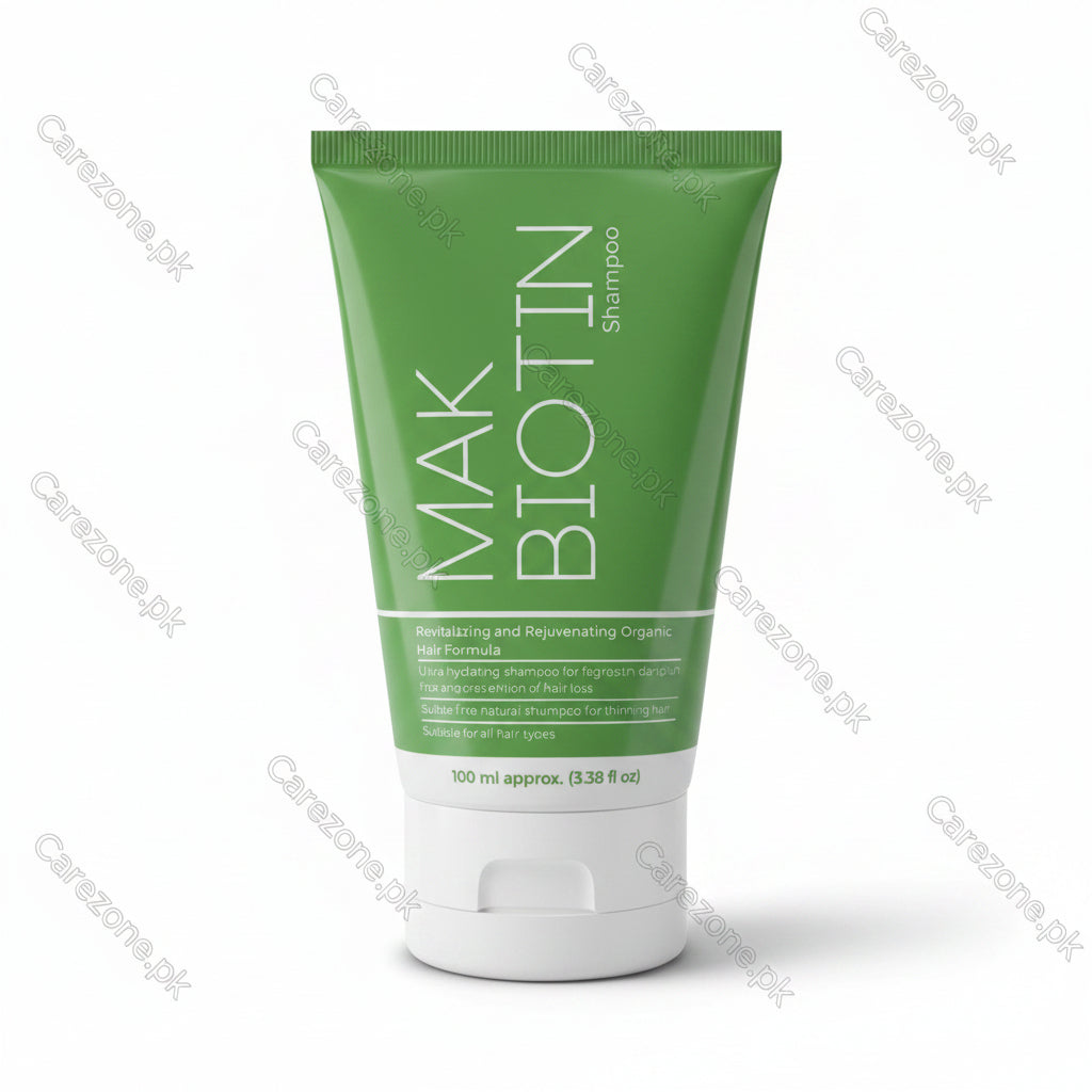 Mak Biotin Shampoo 100ml – (Biotin + Vitamin B5 + Aloe Vera) Hair Growth & Anti-Hairfall Shampoo - Biotin & Aloe vera Shampoo Price in Pakistan