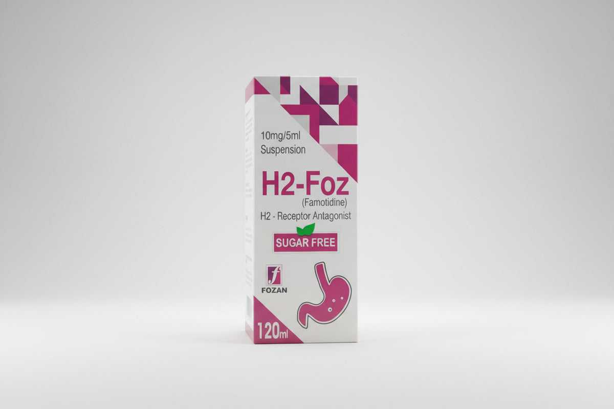 H2-Foz Syrup 10mg/5ml 120ml – Famotidine Sugar-Free | Acid Reducer for ...