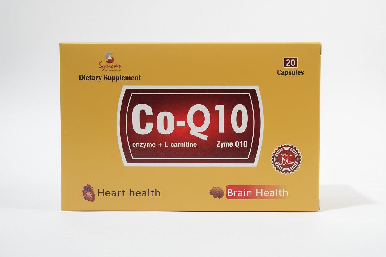 Co-Q10 Capsules 50mg – Coenzyme Q10 Heart & Brain Support | Fertility & Antioxidant | Q-Sorb Alternative 20 Capsules