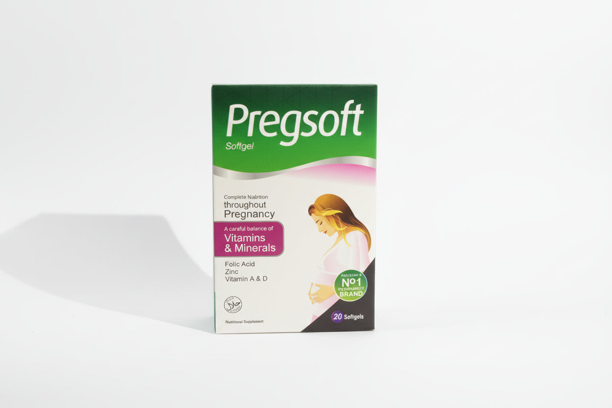 Pregsoft Softgel – Complete Pregnancy Nutritional Support | Multivitamin, minerals & DHA | 20 Softgels