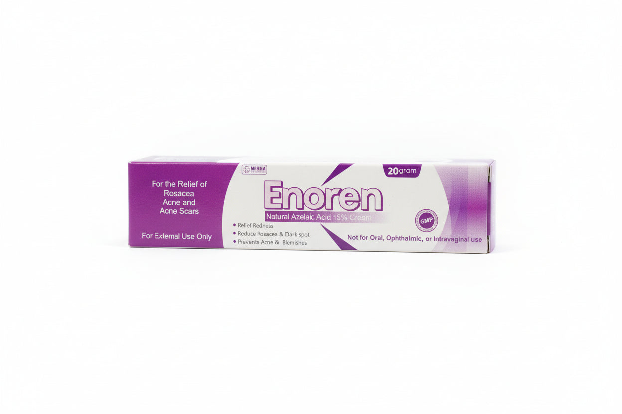 Enoren Azelaic Acid Cream 15% 20g – for Acne scars, Rosacea, Melasma & Dark Spots Treatment | Skin Brightening Cream