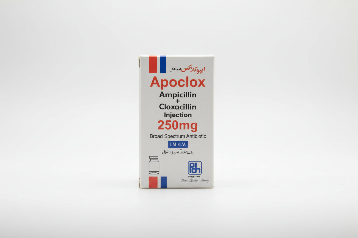 Apoclox Injection 250mg – Ampicillin + Cloxacillin IM/IV Antibiotic | Bacterial Infection Treatment | Ampiclox Alternative