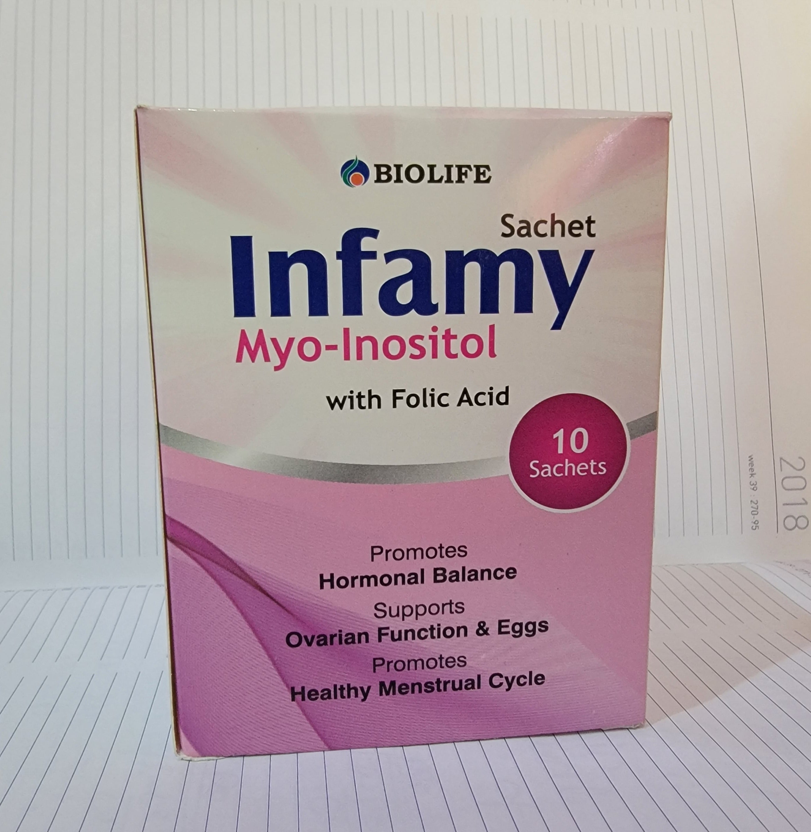 Infamy Sachets – Myo-Inositol 4000mg + Folic Acid 800mcg PCOS, Fertility & Hormonal Balance Support | Ovacare Alternative 10 Sachets