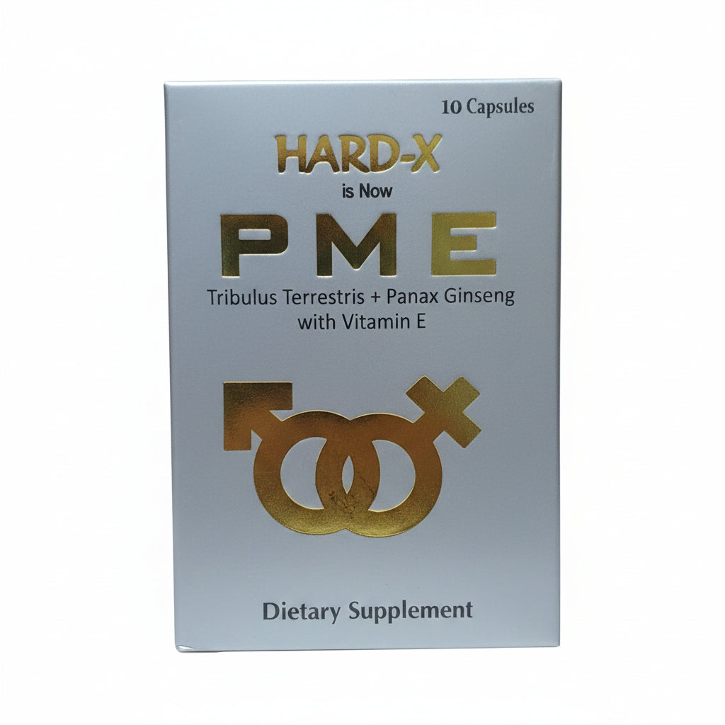Hard-X Capsules PME – Tribulus Terrestris + Panax Ginseng + Vitamin E - 10 Capsules | For مردانہ طاقت and Energy