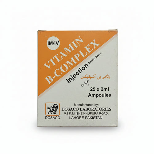Vitamin B-Complex Injection 2ml – Vitamin B1, B2, B6 & Nicotinamide Ne –