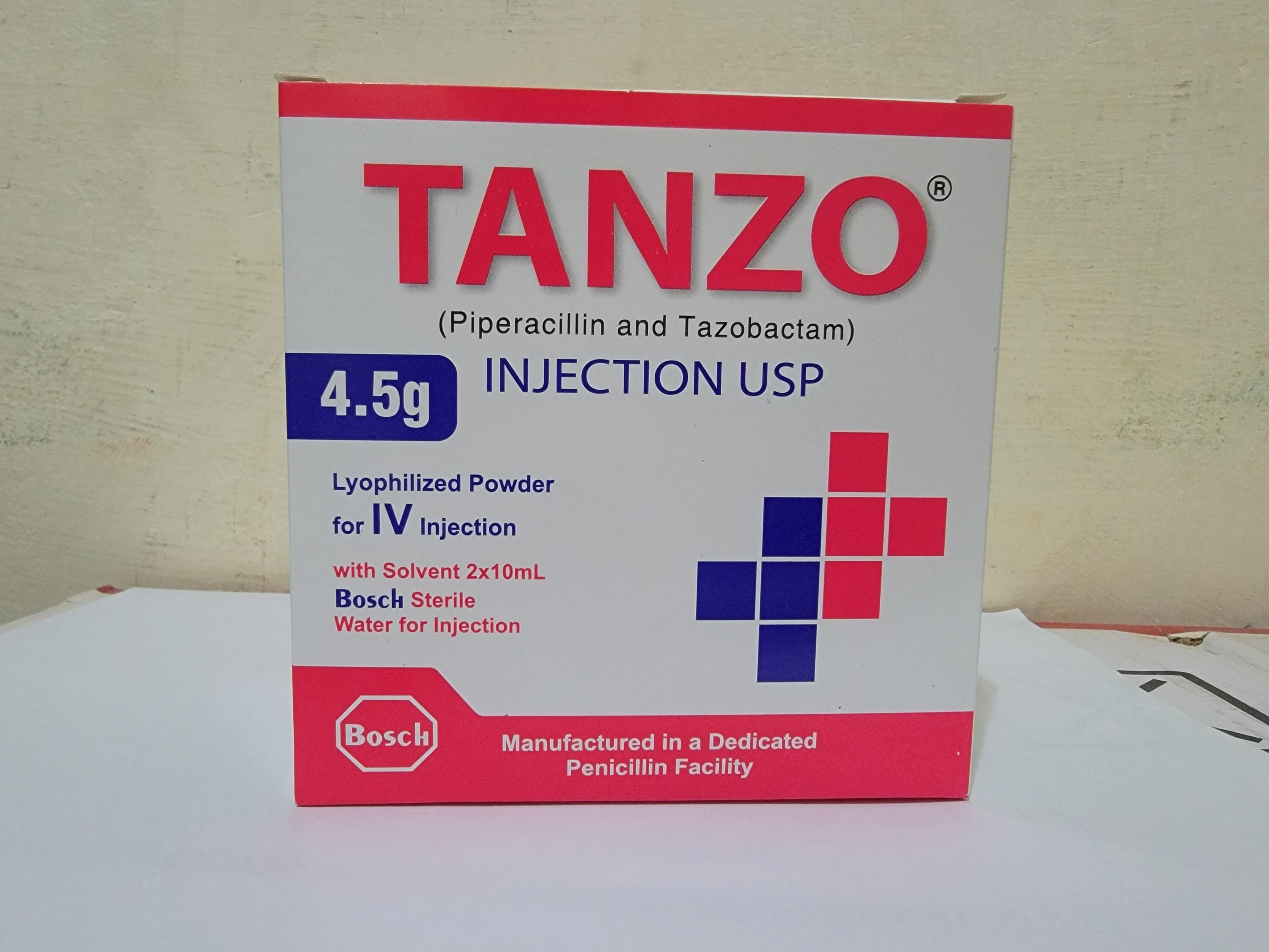 Tanzo Injection 4.5g injection – (Piperacillin & Tazobactam)