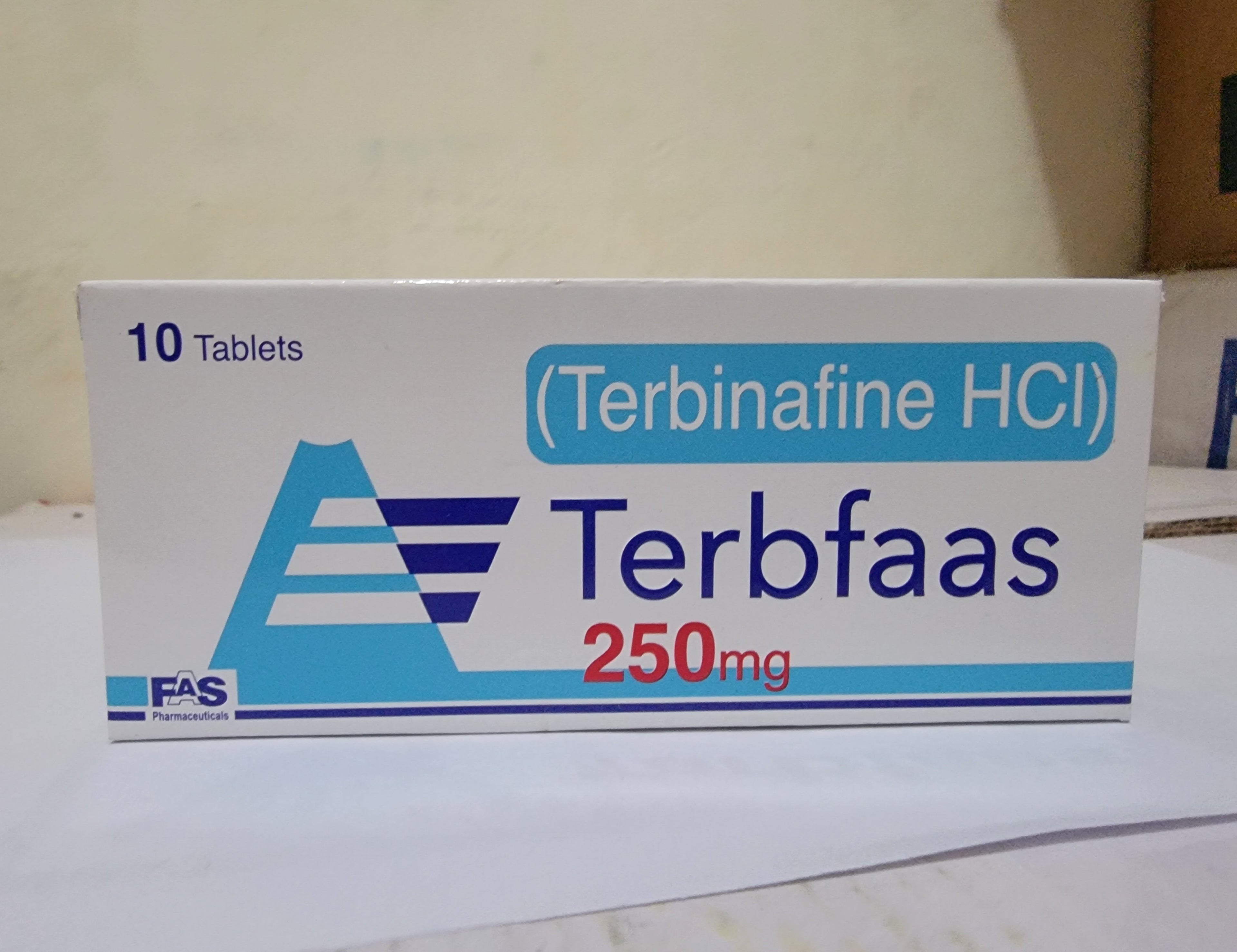 Terbfaas 250mg Tablets – Terbinafine HCl Antifungal Treatment for Nail, Skin & Scalp Infections | Lamisil Alternative 10 Tablets