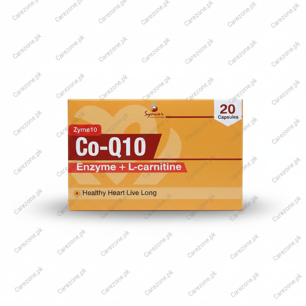 Zyme 10 ( Co-Q10 50mg ) Capsule – Coenzyme Q10 For Heart & Brain Support | Fertility & Antioxidant | 20 Capsules