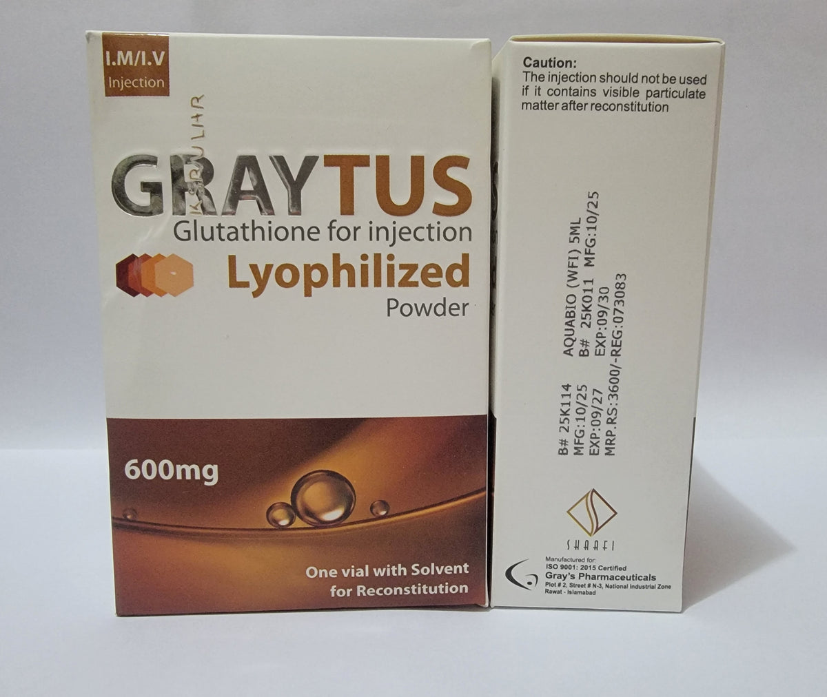 Graytus 600mg Injection – Glutathione for Injection | Lyophilized Powder | IV/IM