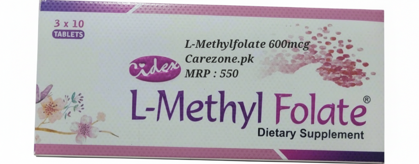 L-Methylfolate 600 mcg - Dietary Supplement - 30 Tablets