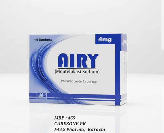 Airy 4mg Sachets (Montelukast Sodium) - Allergy & Asthma Relief for Children-14 Sachets