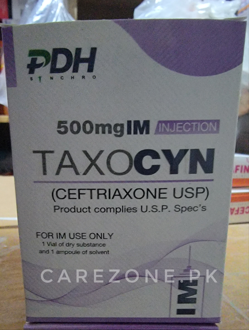 Taxocyn 500mg injection I.M (Ceftriaxone sodium)
