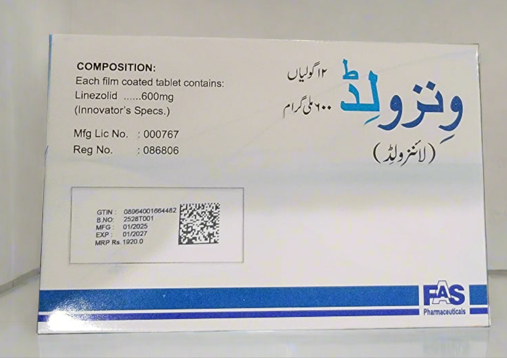 Vinzolid 600mg Tablets (Linezolid) – 12 Tablets | Broad-Spectrum Antibiotic for Resistant Infections