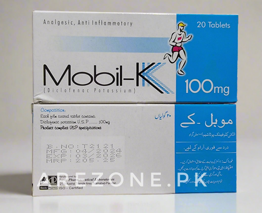Mobil-K 100mg Tablets | Diclofenac Potassium | 20 Tablets