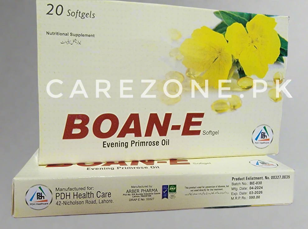 Boan-E Sofgel Capsule –(Evening Primrose Oil 200mg)– 20 Softgel Capsules