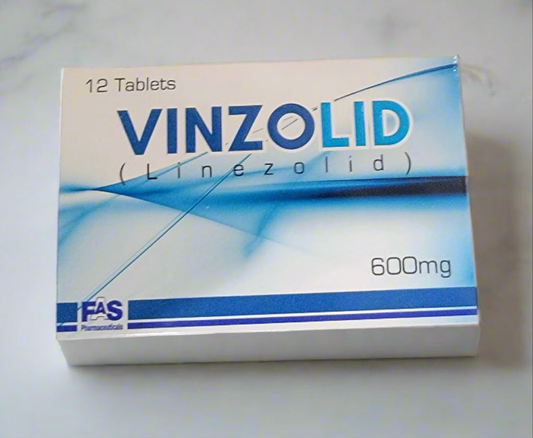 Vinzolid 600mg Tablets (Linezolid) – 12 Tablets | Broad-Spectrum Antibiotic for Resistant Infections