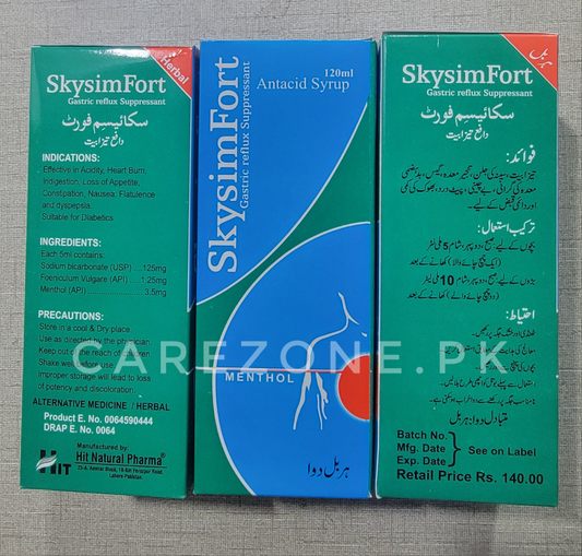 Skysimfort Antacid Syrup 120ml – Gastric Reflux Suppressant