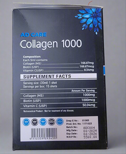 Fablous Collagen 1000 with Biotin & Vitamin C Oral Shots 30ml, 15 shots