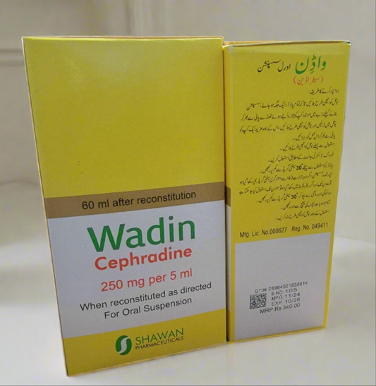 Wadin (Cephradine) 250mg Oral Suspension – 60ml