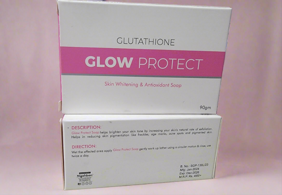 Glow Protect Soap - Glutathione Skin Whitening soap - 90g Bar