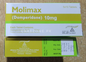 Molimax Tablets – Domperidone 10mg | 50 Tablets