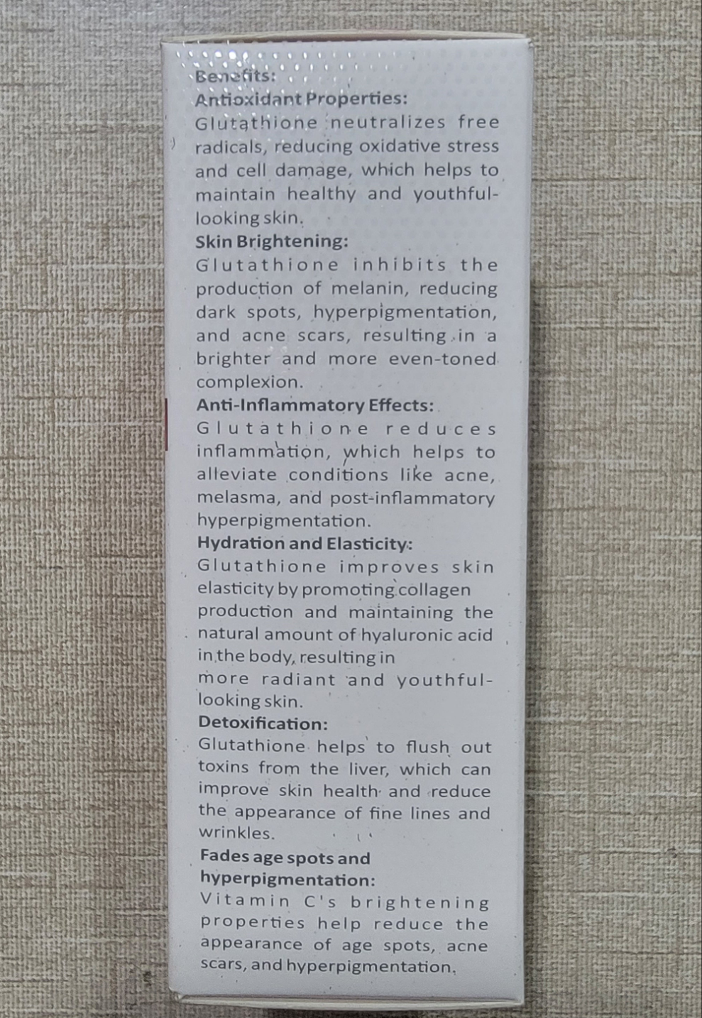 Elysian Glutathione Whitening Serum – Vitamin C, Niacinamide & Hyaluronic Acid -30ml