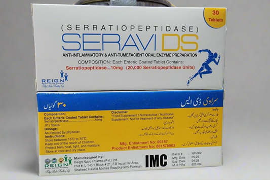 Seravi DS tablet (Serratiopeptidase 10mg)-30 Tablets