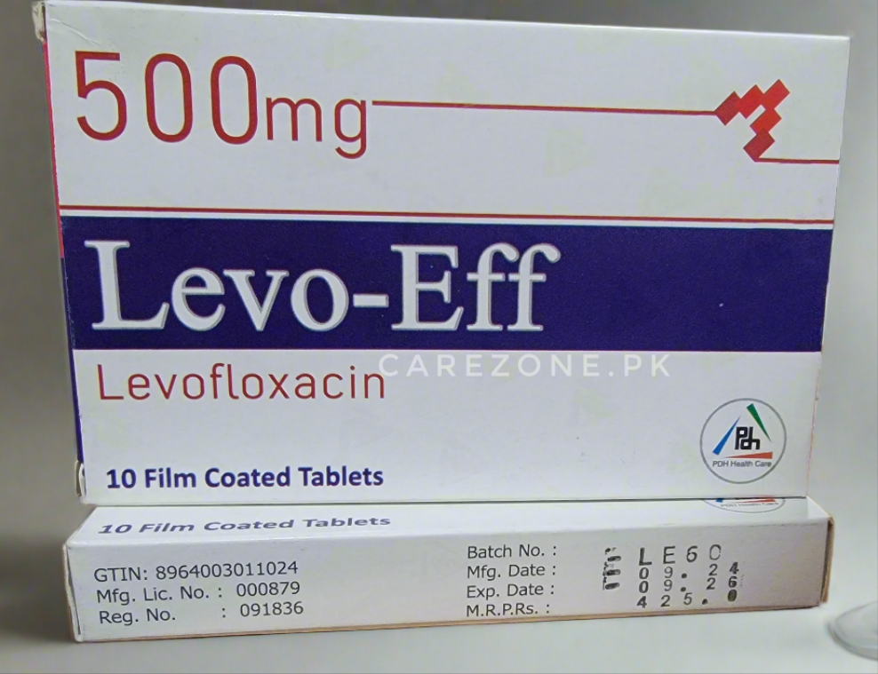 Levo-Eff 500mg Tablets – Levofloxacin – 10 Tablets | Broad-Spectrum Antibiotic