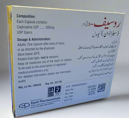 Rouscef 500mg Capsules (12's) – Cephradine