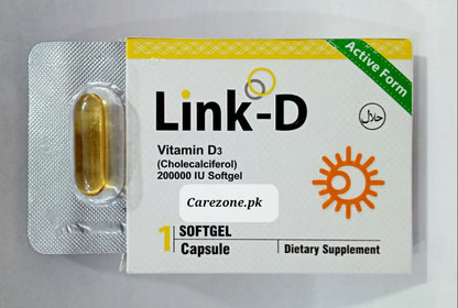Link-D sofgel capsule Vitamin D3 (Cholecalciferol) 200,000 IU  – Pack of 1