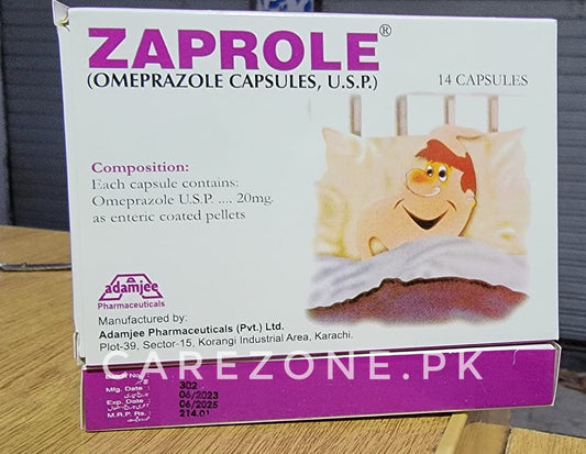 Zaprole 20mg  capsules (Omeprazole)