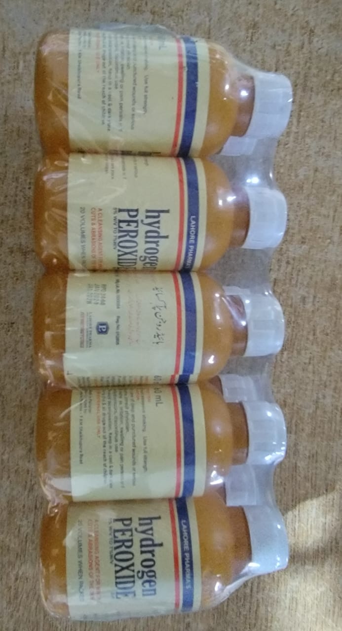 Hydrogen Peroxide Solution 60ml – Antiseptic & Disinfectant for Wound Cleaning-10 pieces