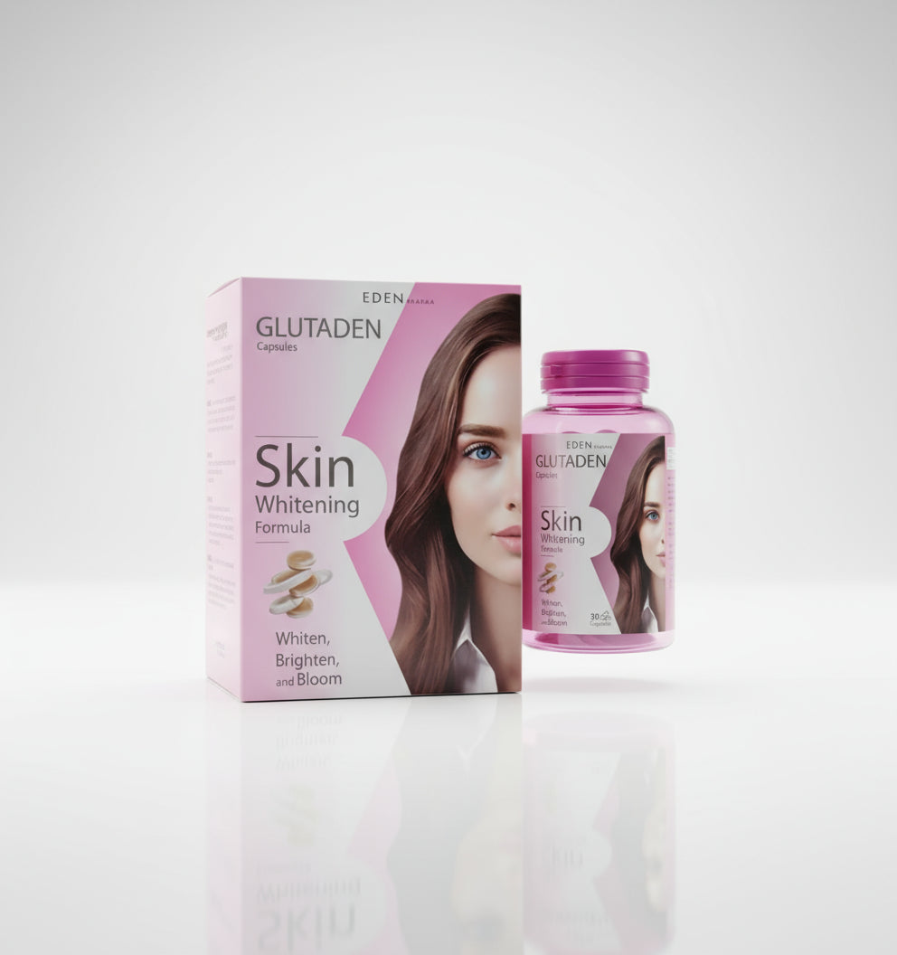 Glutaden Capsules – Skin Whitening & Brightening Formula with Glutathione + Alpha Lipoic Acid – 30 Capsules